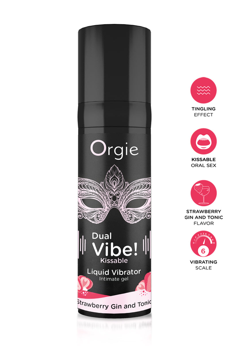Gel d'excitation Dual Vibe Fraise Gin Tonic