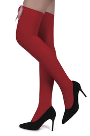 BAS OPAQUE CLOCHETTES ROUGE T.U