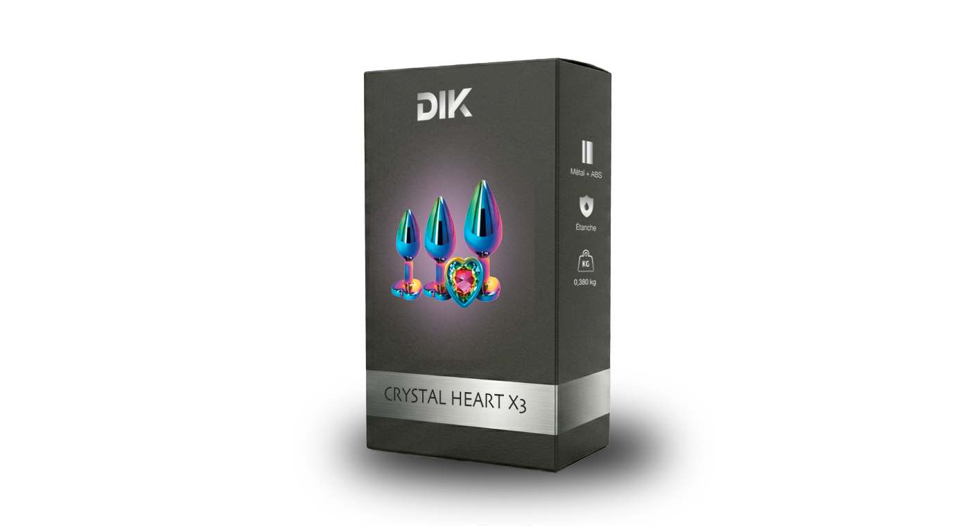 Plugs CRYSTAL HEART X 3