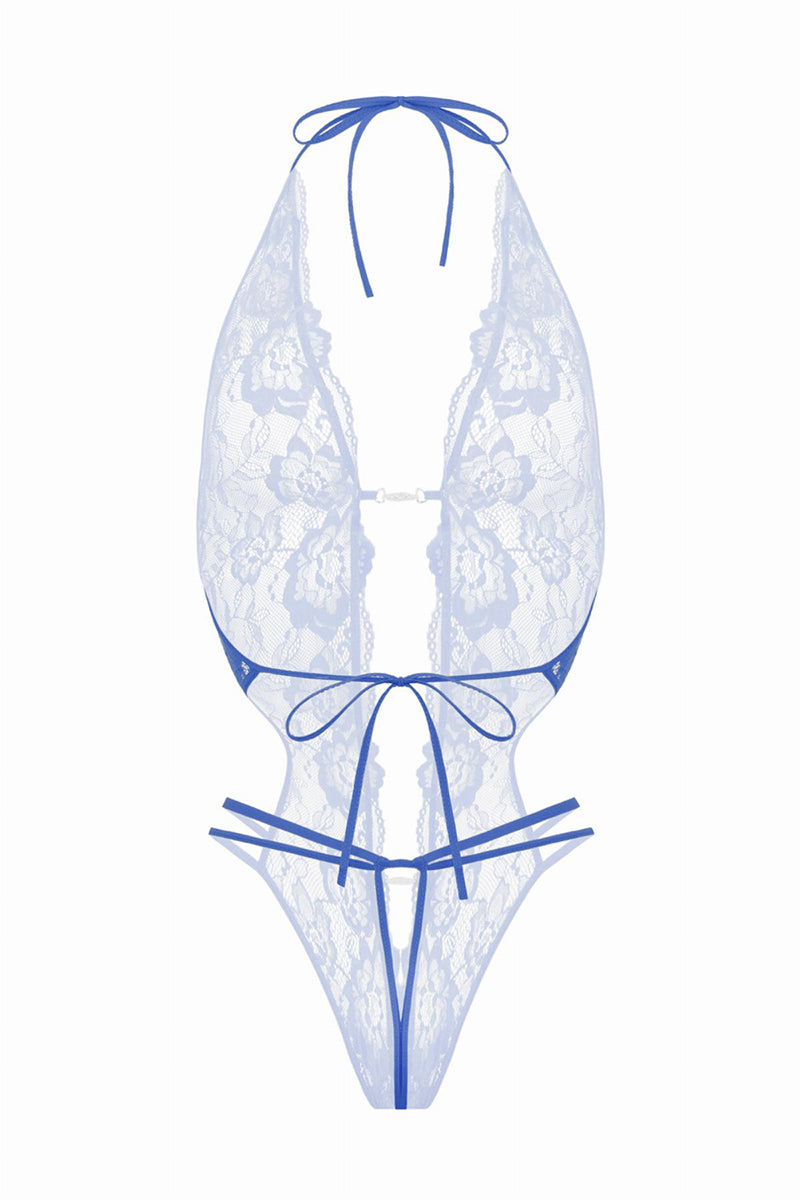 Body string ouvert Renee bleu - Christine