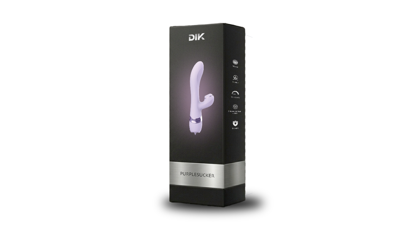 Vibrateur rechargeable PURPLE SUCKER DIK