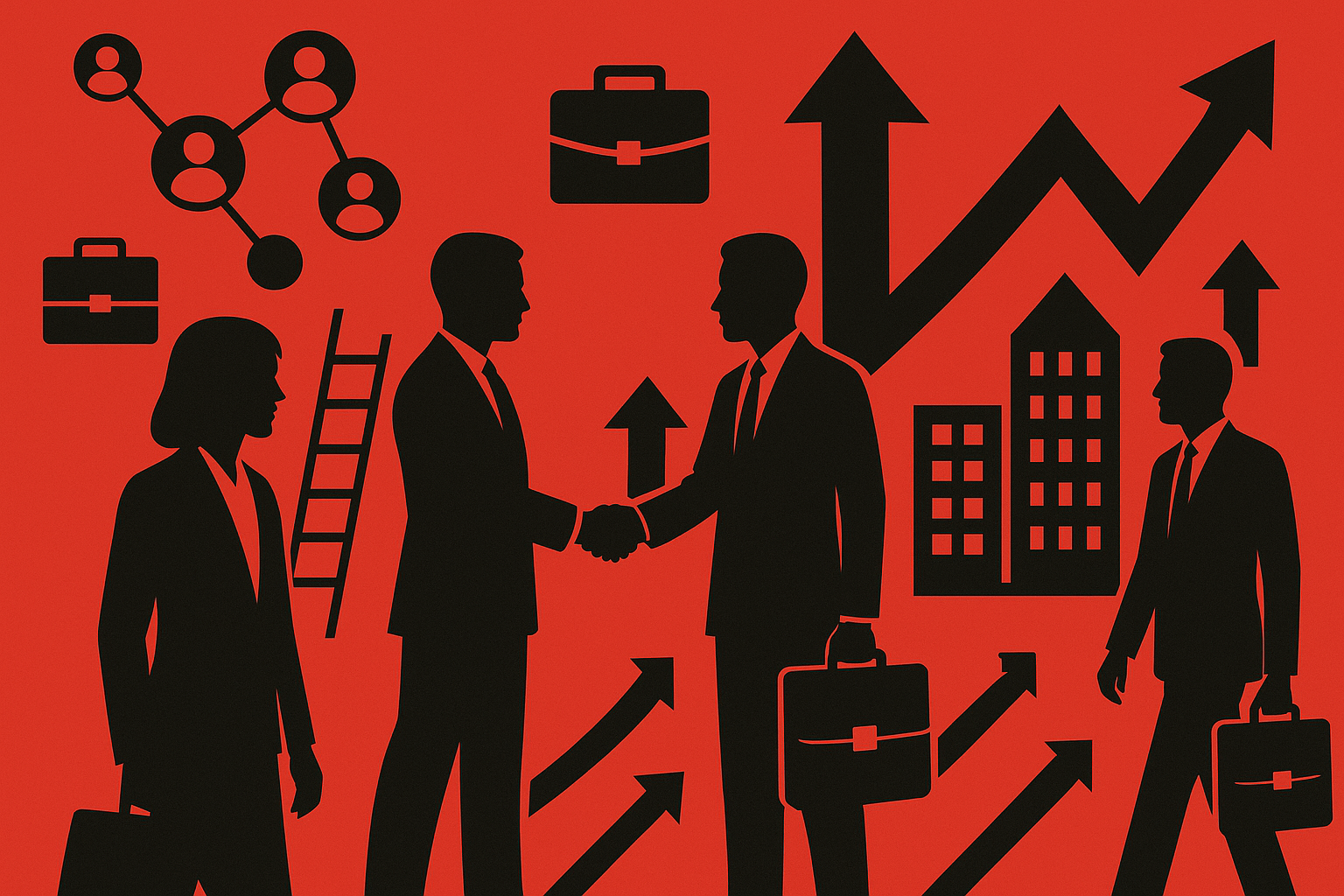 recrutement sans texte rouge et noir